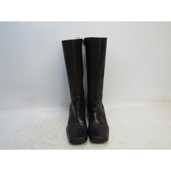 NINE WEST Size 5 M Brown Leather Zip 13" Knee High Fashion Boots - Picture 5 of 11